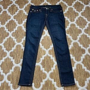 True Religion Dark Blue Women's Jeans Skinny Size 28 ( New Without Label)